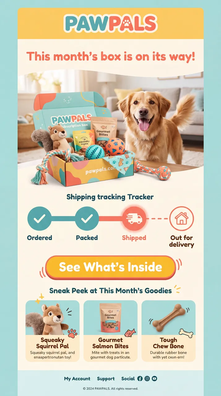 PawPals pet box reveal email