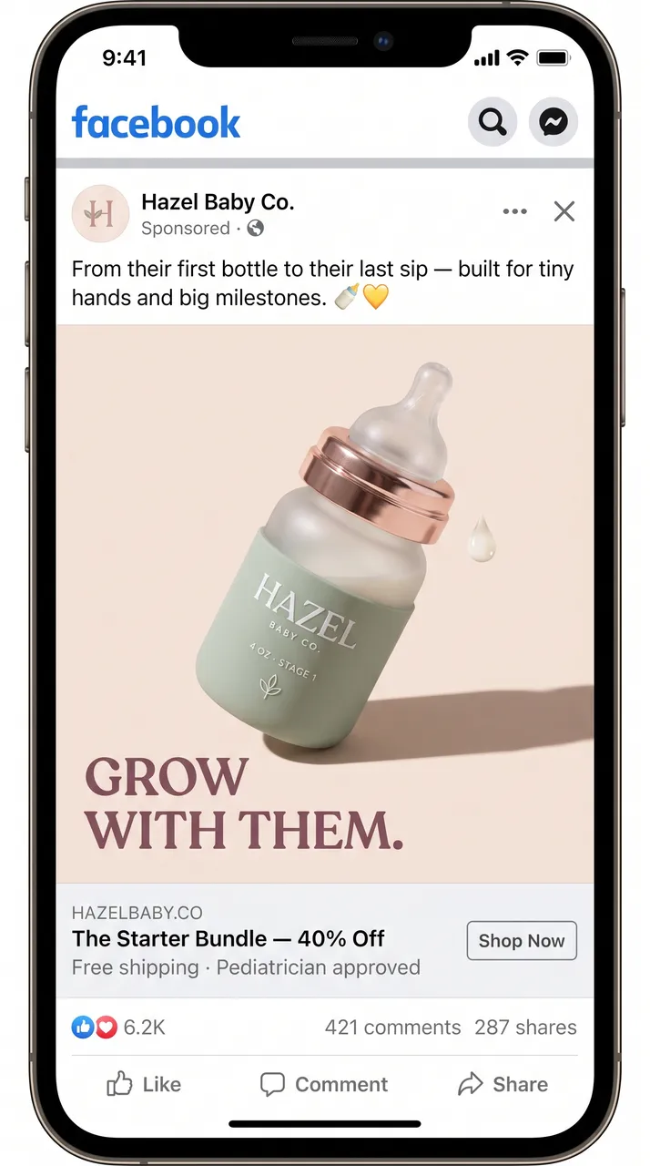 Hazel Baby Co Facebook ad
