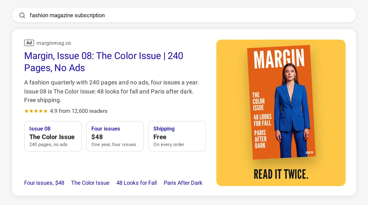 Margin Issue 08 Microsoft Bing ad