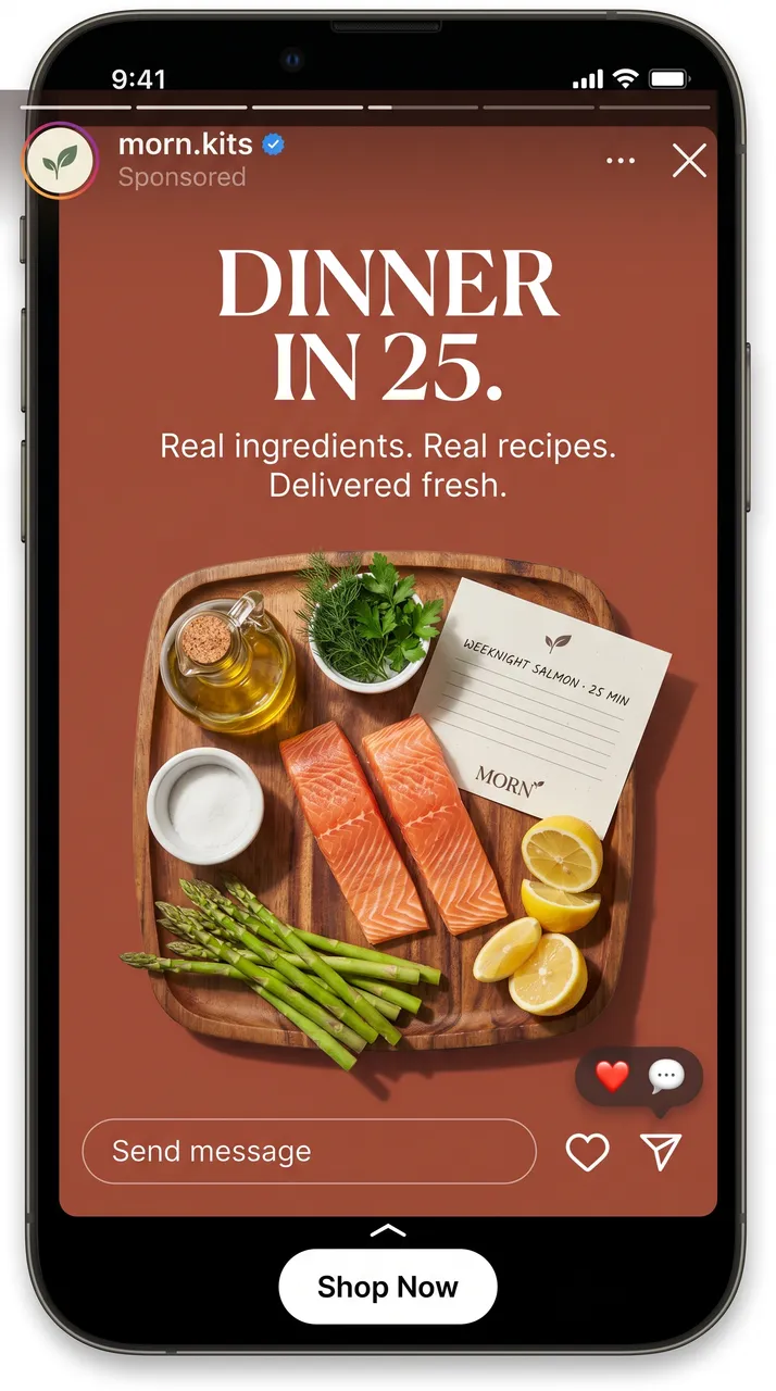 Morn Meal Kit Instagram Story ad