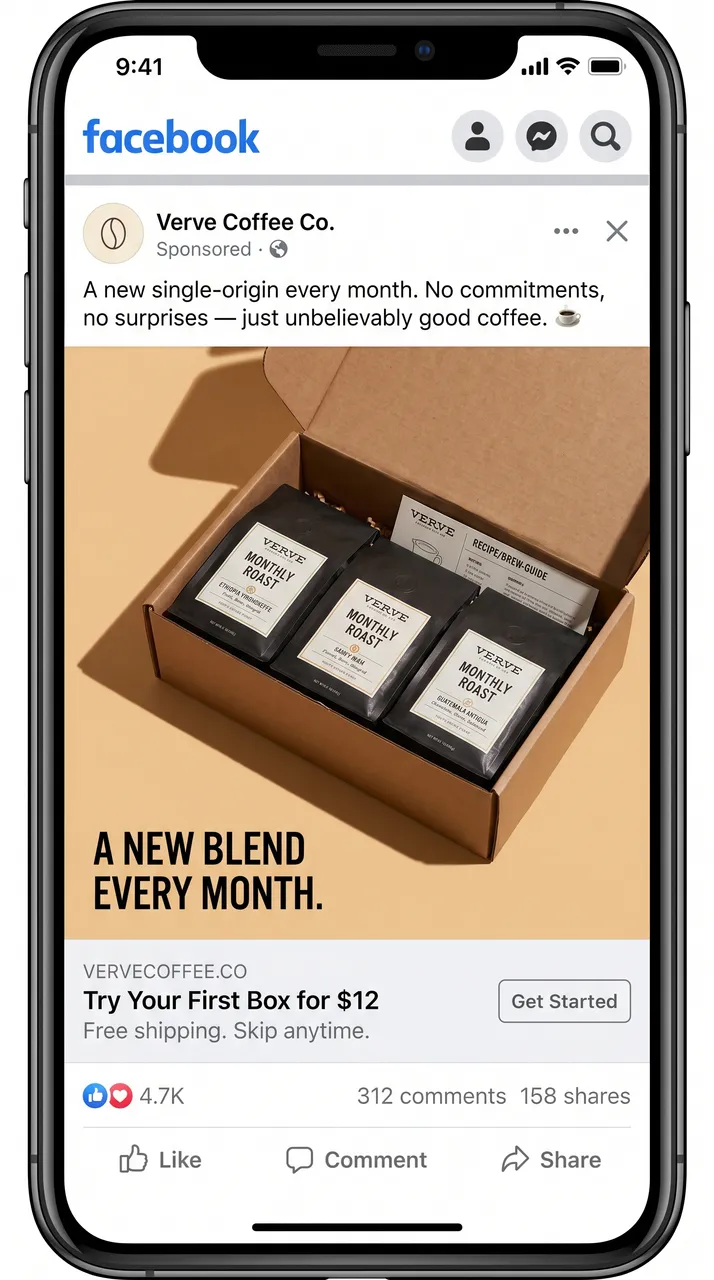 Verve Coffee Facebook ad